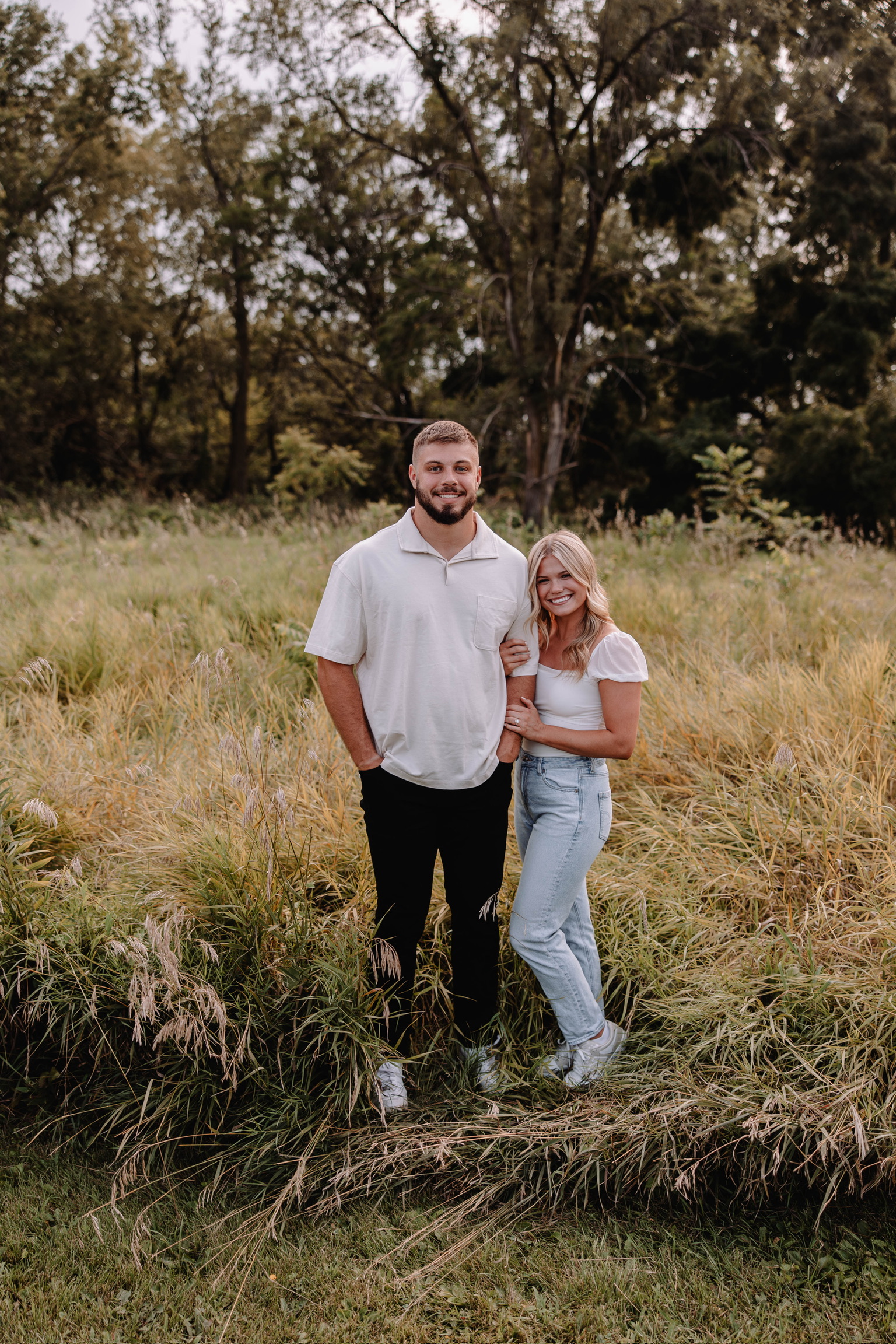 field engagement wedding photographer